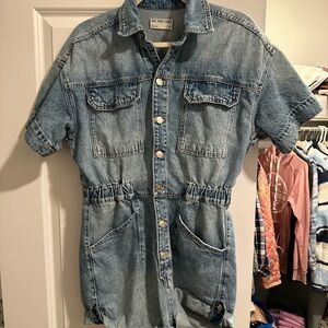 We The Free People Blue Denim jumper